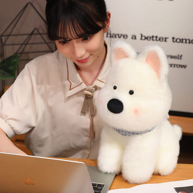 online influencer cute west highland puppy toy children doll plush doll scrawl dog girl birthday gift wholesale Application Scenario
