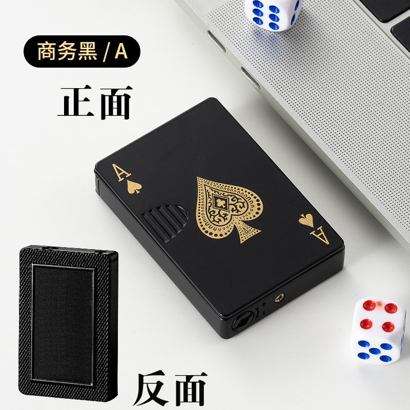 internet celebrity strange playing cards windproof lighter inflatable direct punch creative personality lettering for boyfriend gift full figure