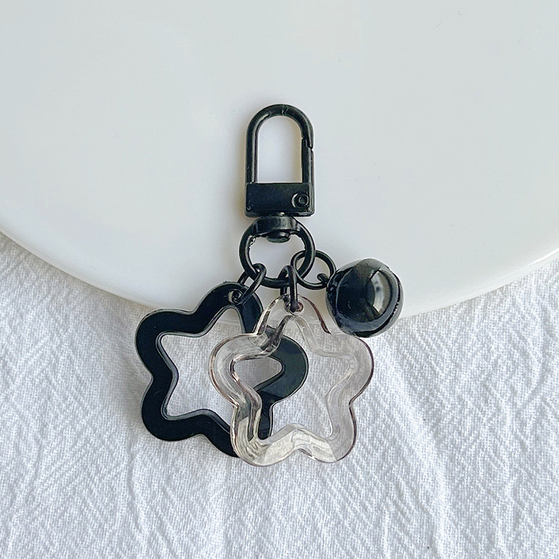 acrylic hollow pentagram ins pendant summer children's fun pendant key chain accessories wireless earphone case ornament Application Scenario