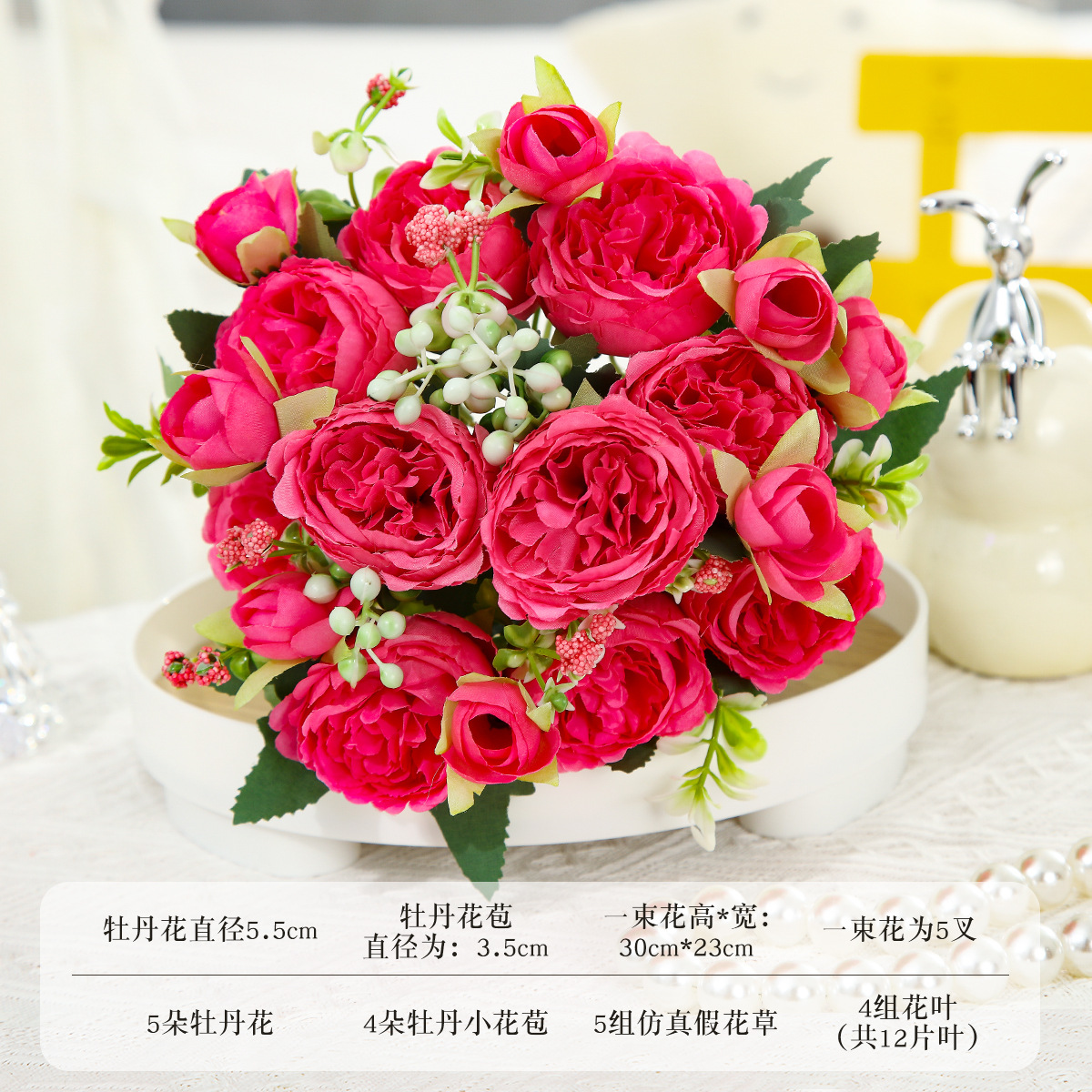 artificial green plant shugar ranunculus asiaticus fake flower wedding room decoration home living room dress up artificial bouquet flower material full figure
