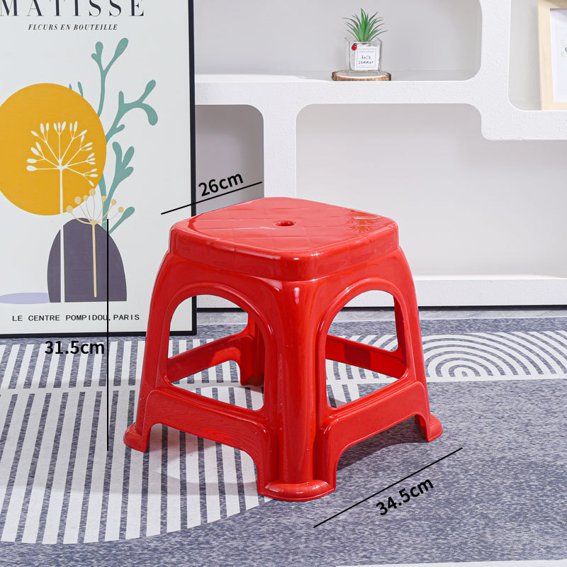wholesale plastic stool household shoe changing stool factory wholesale plastic bench plastic chair plastic stool drop-resistant plastic square stool full figure