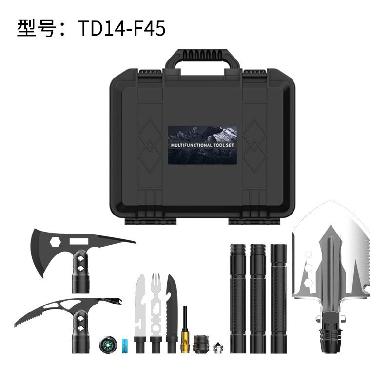 shovel survival folding outdoor multifunctional vehicle-mounted military shovel set axe shovel emergency camping set others details Picture