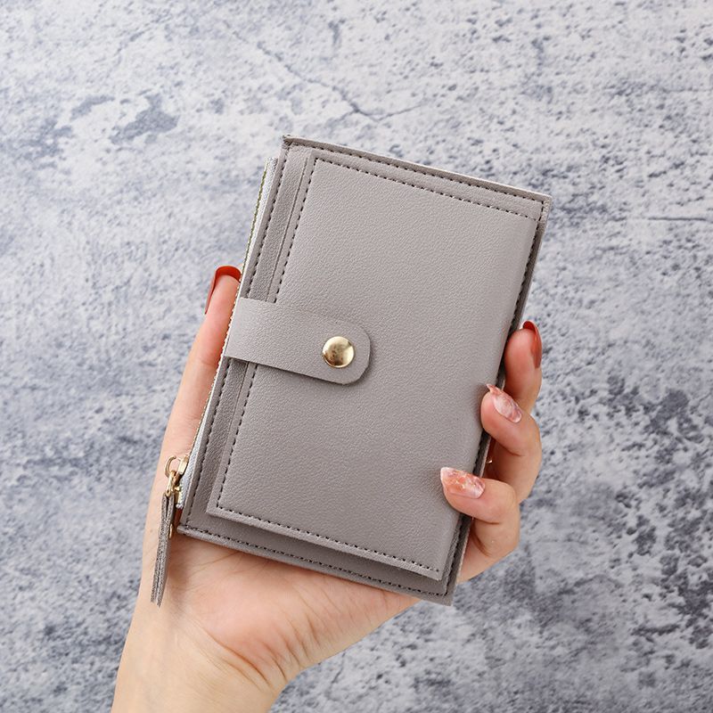 new wallet women's korean-style student coin purse lightweight portable mini version multi-card-slot card holder small zip wallet Application Scenario