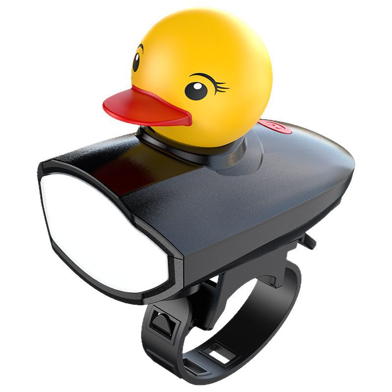 Little yellow duck with horn, bicycle light, mountain bike, bicycle headlight, rechargeable flashlight, cycling equipment, night ride pic 7