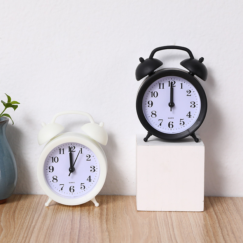 bedroom creative little alarm clock student mute bedside clock personalized convenient use simple clock children cartoon alarm Specification drawing