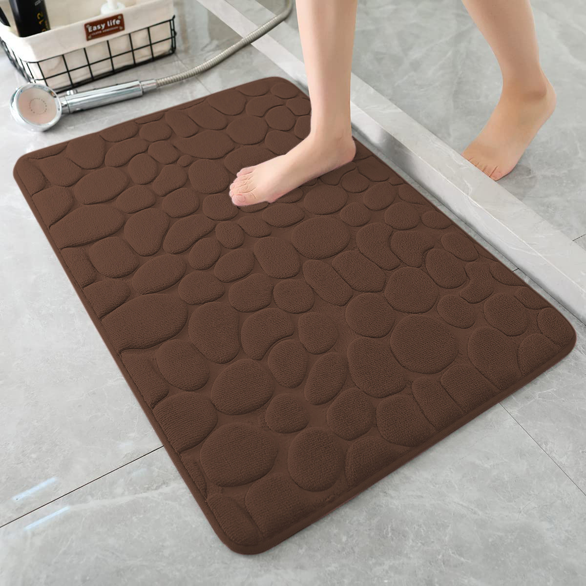 goose egg stone pattern floor mat memory foam bathroom bathroom absorbent door mat non-slip mat carpet Application Scenario