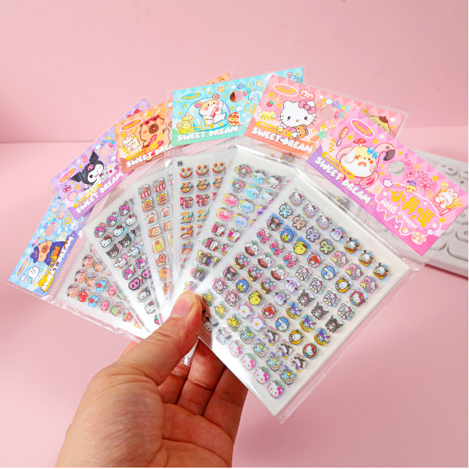 children's cartoon decorative sticker waterproof mini stickers decorative small pattern journal material nail sticker full figure