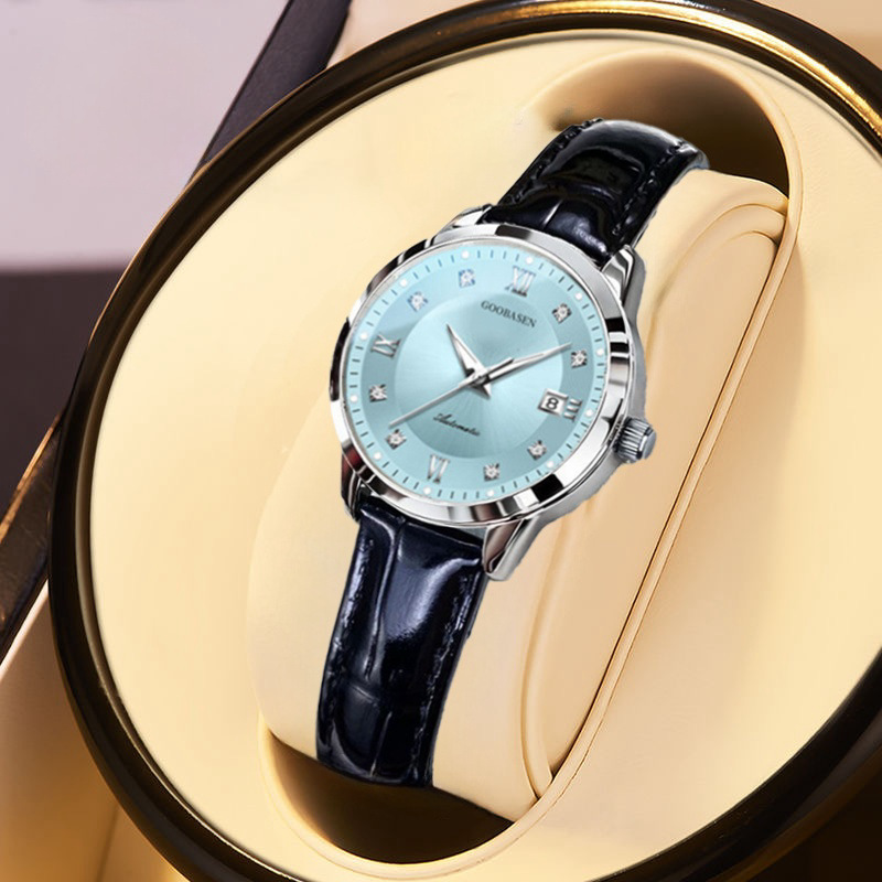 gubosen popular women's watch waterproof fashion imitation mechanical watch tik tok live stream hot sale at aliexpress one piece dropshipping Item Picture