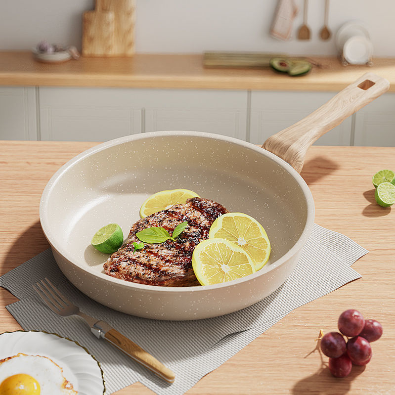 fry pan medical stone pattern pan steak frying pan pancake frying pan household non-stick pan induction cooker gas stove universal full figure