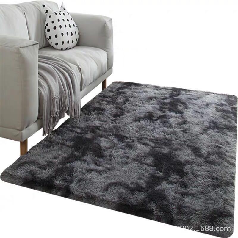 tie-dyed gradient long velvet carpet living room coffee table pad bedside long wool washable full bedroom nordic ins Item Picture