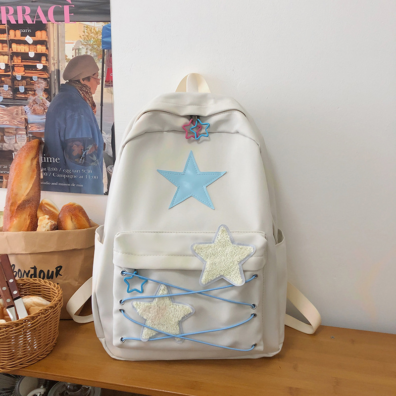 schoolbag backpack female ins minority fashion travel lightweight and large capacity leisure all-match new trend student backpack details Picture
