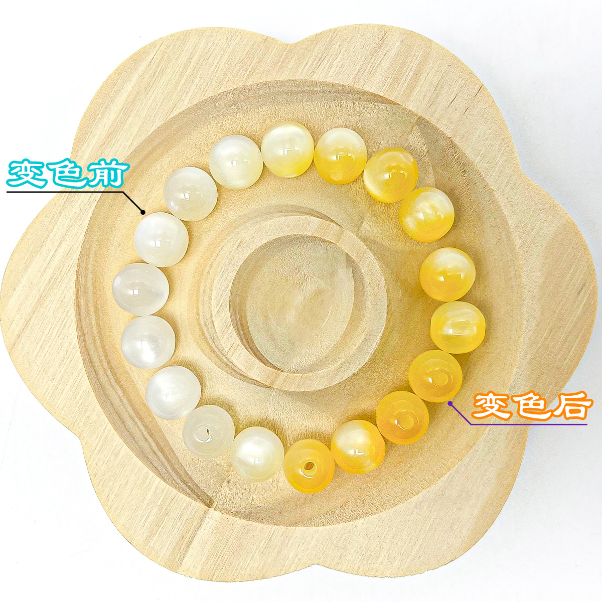uv light changing resin imitation  eye beads sun light color changing scattered beads diy ornament bracelet bracelet beads Application Scenario