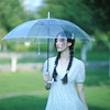 transparent umbrella long handle creative stall chongqing business semi-automatic umbrella printing set logo advertising umbrella wholesale umbrella Specification drawing