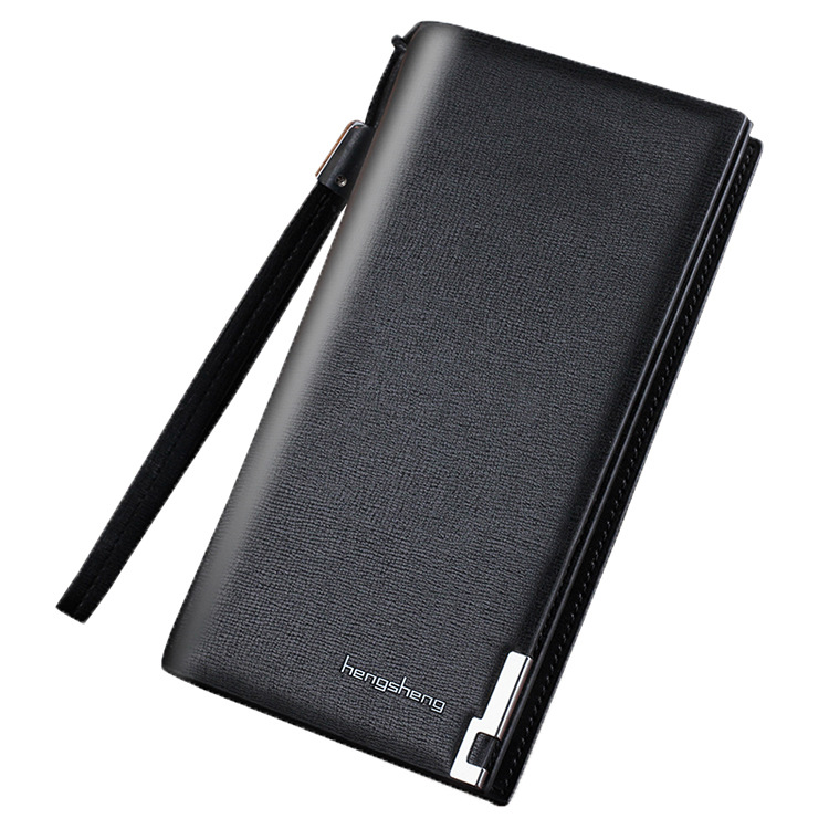 hengsheng men's long wallet multifunctional zipper clutch european and american men's handbag wholesale factory direct supply Specification drawing