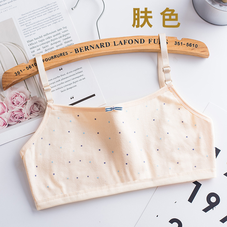 student growth period girl's underwear quilted chest wrap underwear adjustable spaghetti-strap strap vest 8871 full figure