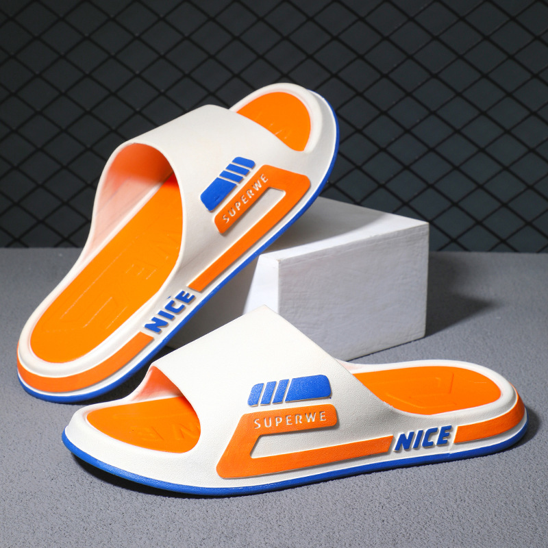 trendy internet celebrity slippers summer sports outerwear indoor home bathroom non-slip couple statement slippers men wholesale Application Scenario