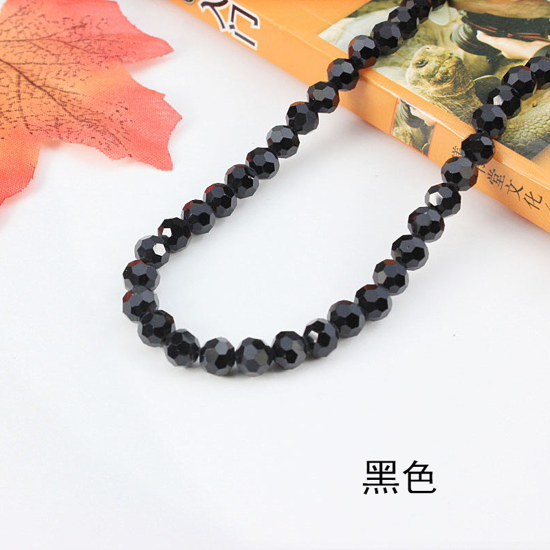 wholesale 32 faceted round globe beads artificial glass crystal bead scattered beads diy jewelry accessories materials details Picture