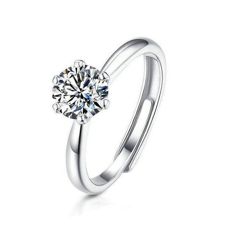 simulation classic six-claw ring female open diamond ring niche moissanite ring european and american luxury foreign trade ornament manufacturer Application Scenario