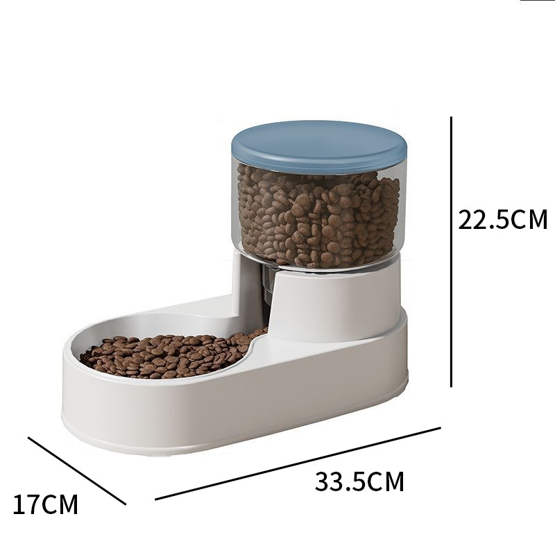 dog bowl dog basin  bowl  food holder dog anti-tumble double bowl  small and medium-sized dogs automatic drinking pet supplies details Picture