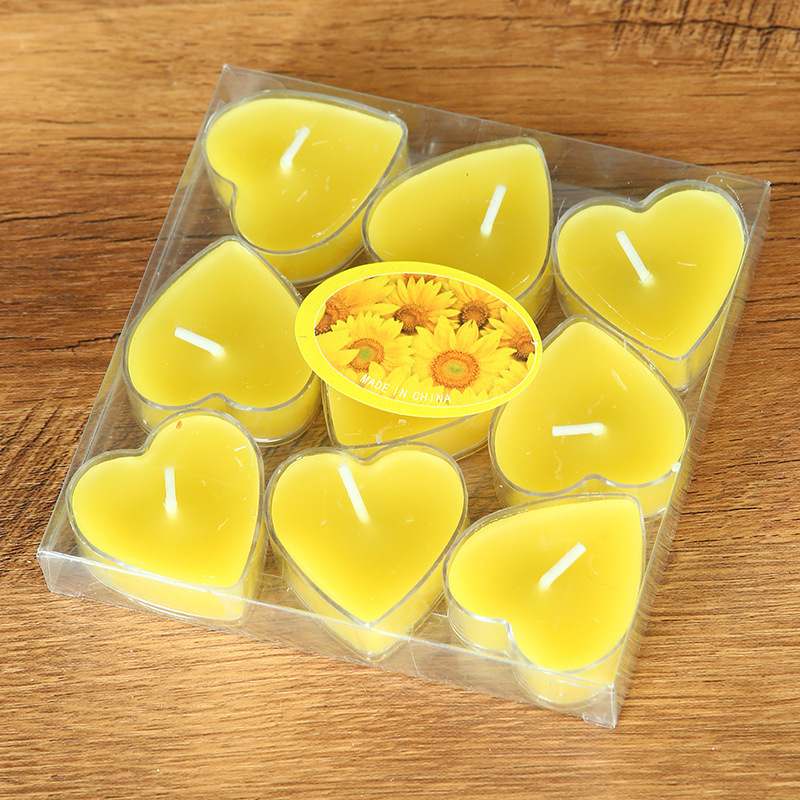creative plastic heart-shaped 9 pvc candles qixi romantic birthday candle love lover candlelight dinner candle Item Picture