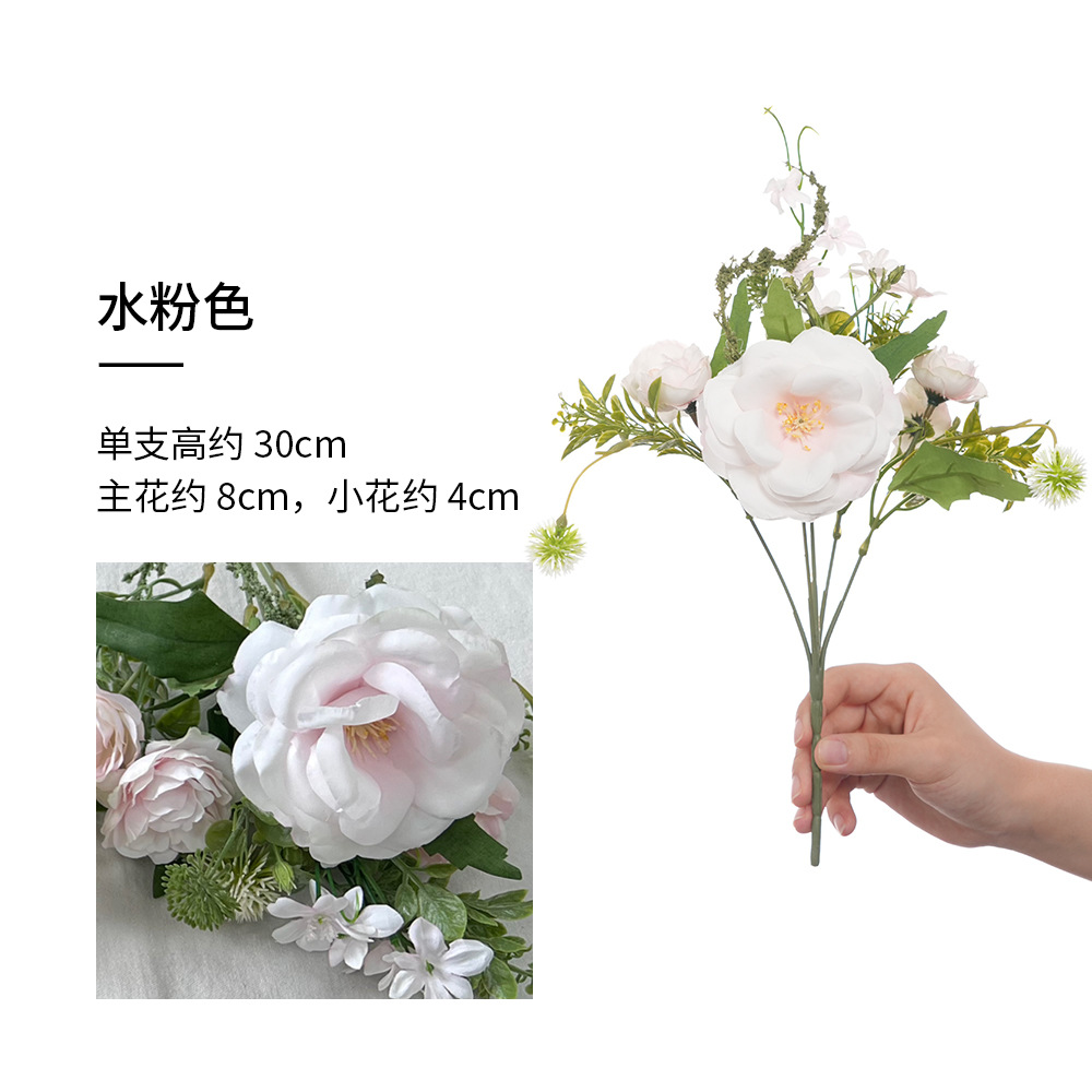 artificial flower rose small bouquet bouquet home decoration wedding event scene layout fake flower hot selling cross-border products Application Scenario