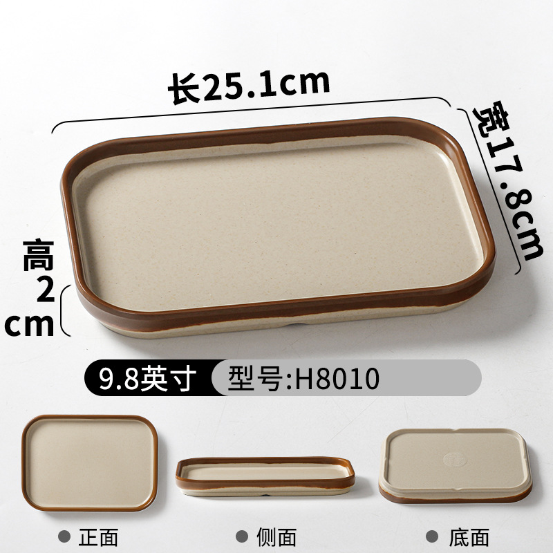 xiangyuanmei melamine creative retro tableware commercial restaurant restaurant hot pot restaurant plate dishes imitation porcelain fast food noodle bowl Item Picture
