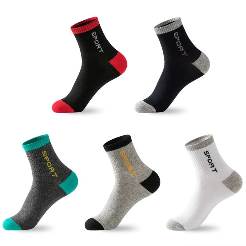 socks men's mid-calf autumn and winter deodorant and sweat-absorbing breathable ankle socks ins basketball sports leisure student long socks Item Picture