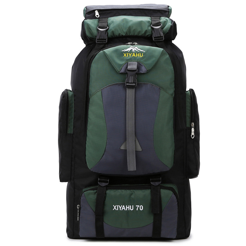 cross-border new arrival 70l outdoor mountaineering bag men's and women's sports backpack large capacity leisure hiking travel backpack Item Picture
