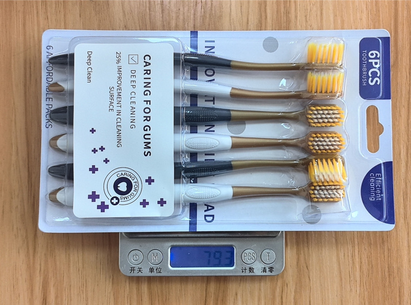 [same style as sam supermarket] soft hair adult toothbrush good-looking wide head dense silk soft hair unisex gum care Application Scenario