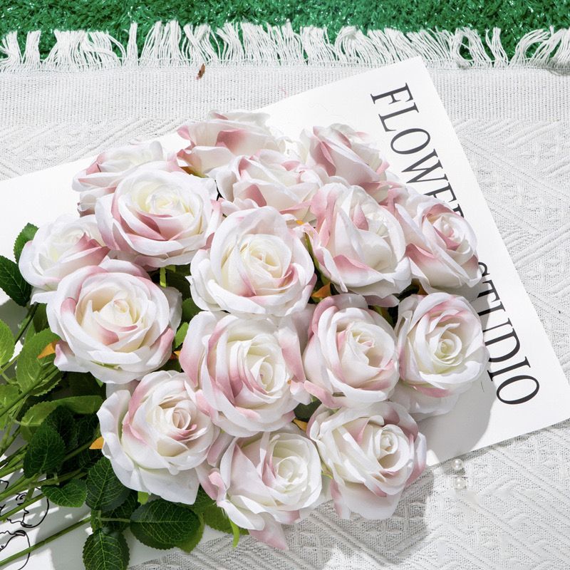 ins ice crushing rose wholesale artificial flower blue rose living room decoration valentine's day fake flower wedding hall scene layout Application Scenario