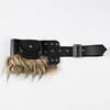 hot girl fur stitching personality small waist bag belt retro punk fashion street shooting niche belt fashion details Picture