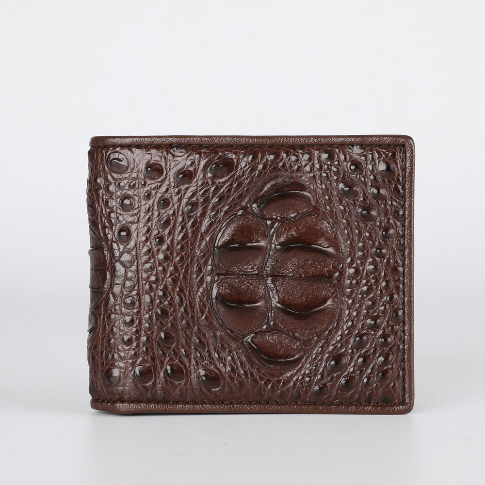 crocodile leather wallet men's genuine leather horizontal wallet wallet business casual fashion short small wallet factory wholesale Specification drawing