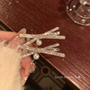 autumn and winter gold pearl barrettes women's side little clip duckbill clip forehead bang clip hairpin hair ornaments headdress details Picture