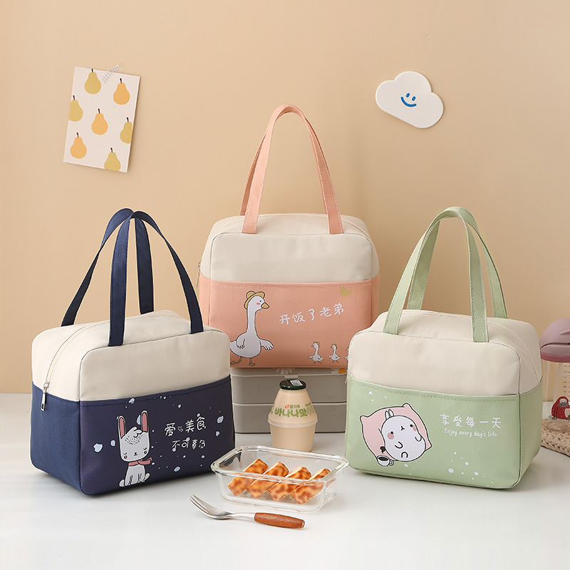 lunch box bag japanese handbag work thickened and large-capacity aluminum foil insulation bag simple rice bag insulation lunch bag full figure