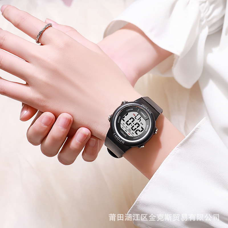 factory wholesale male and female students children's electronic watch multi-function waterproof alarm clock good-looking college style electronic watch Specification drawing