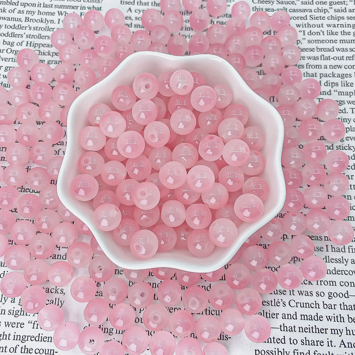 micro glass bead scattered batch diy bead crystal bracelet beaded handmade cinnabar loose beads bracelet ornament accessories glass bead Item Picture