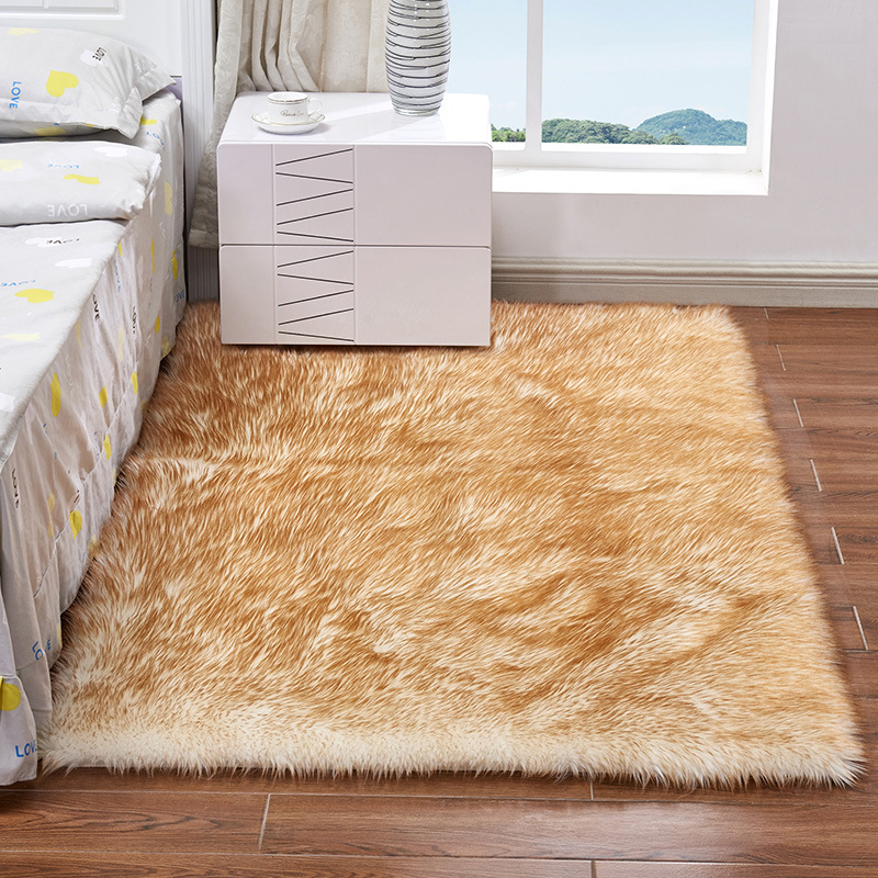 cross-border hot sale in europe and america carpet bedroom living room bedside floor mat household imitation fur pile floor covering stain-resistant easy to care Application Scenario