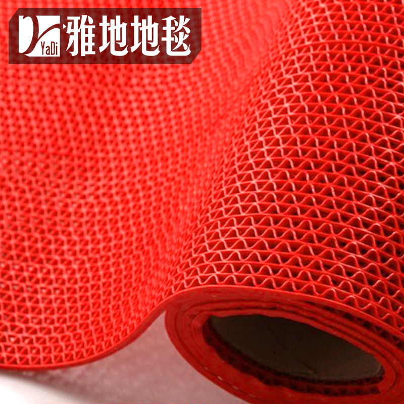 wholesale pvc plastic kitchen bathroom hollow waterproof swimming pool bathroom mesh toilet non-slip floor mat carpet full figure