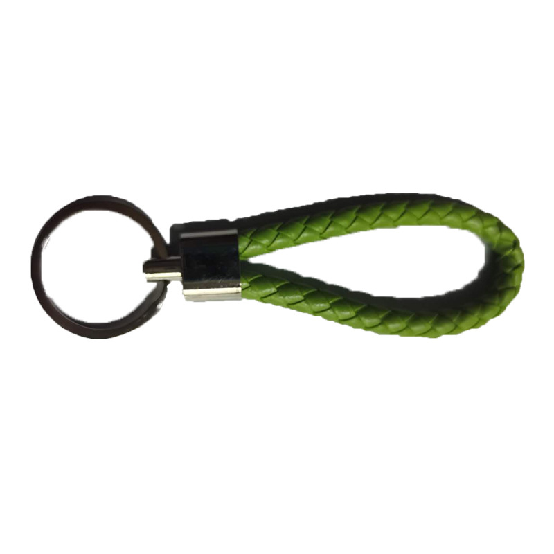 leather rope key chain woven metal key chain accessories hanging decorations car trinkets handbag pendant small gifts wholesale Specification drawing