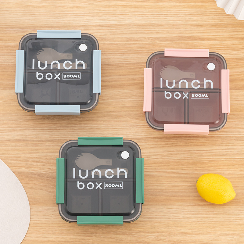 amazon children student lunch box microwaveable heating office worker compartment lunch box fruit salad bento box details Picture
