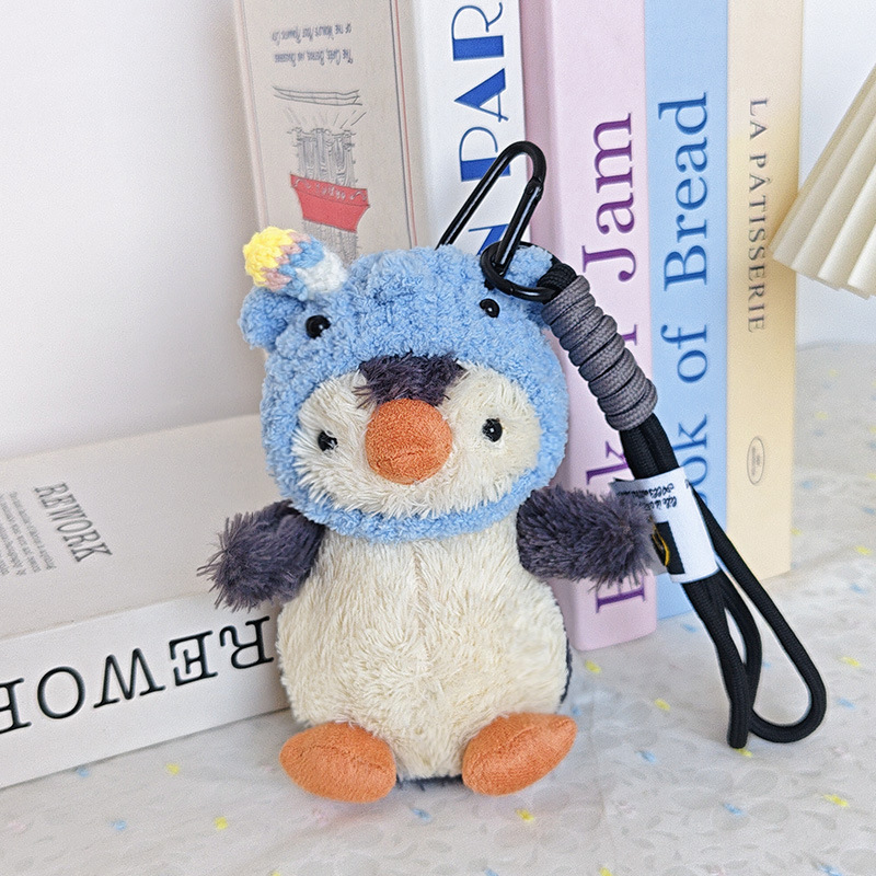 cartoon animal peanut penguin plush small pendant cute penguin plush doll toy bags hanging ornament Specification drawing