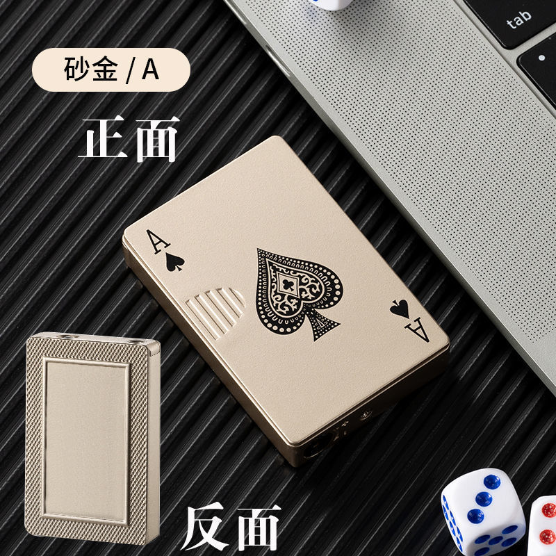 internet celebrity strange playing cards windproof lighter inflatable direct punch creative personality lettering for boyfriend gift Application Scenario