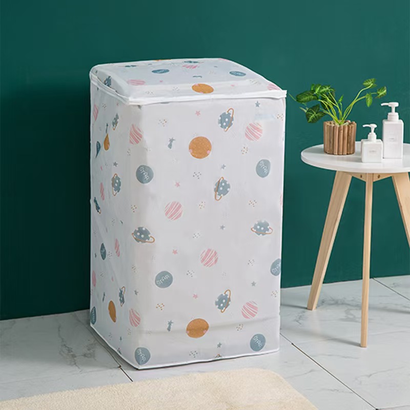 PEVA washing machine thickened dust cover, household cartoon drum no-wash universal waterproof cover cloth Specification image