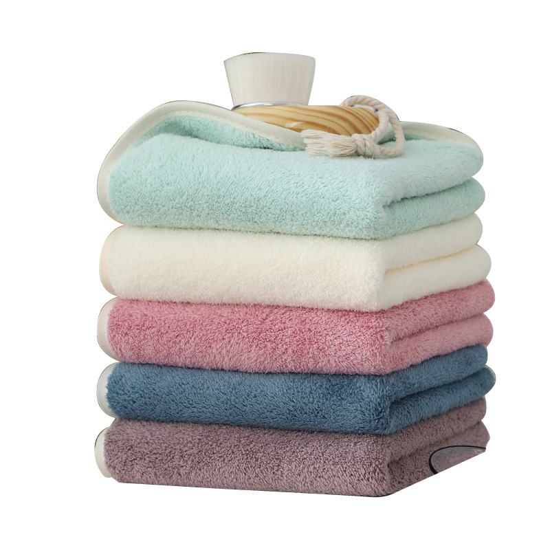 high density coral fleece towel thickened strong absorbent face washing towel factory customized 30*60 daily necessities supermarket towel Item Picture