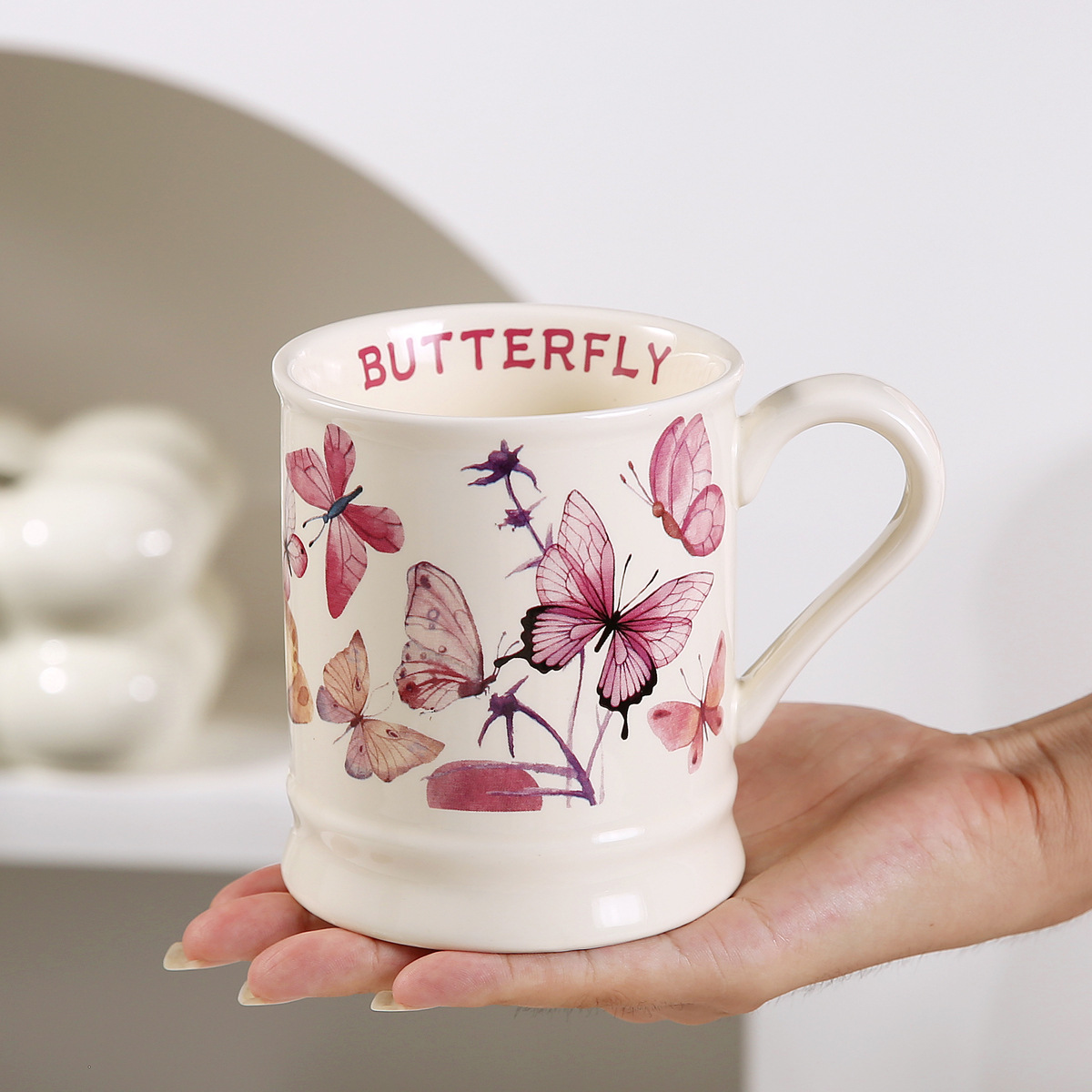french style flower mug good-looking vintage ceramic coffee cup home breakfast cup girlfriends' gift water cup gift Application Scenario