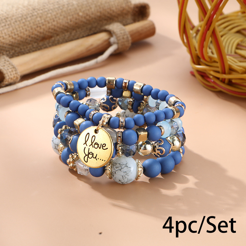 europe and america cross border hot-selling new arrival bohemian bracelet creative tassel multi-layer beaded bracelet fashion jewellery Item Picture