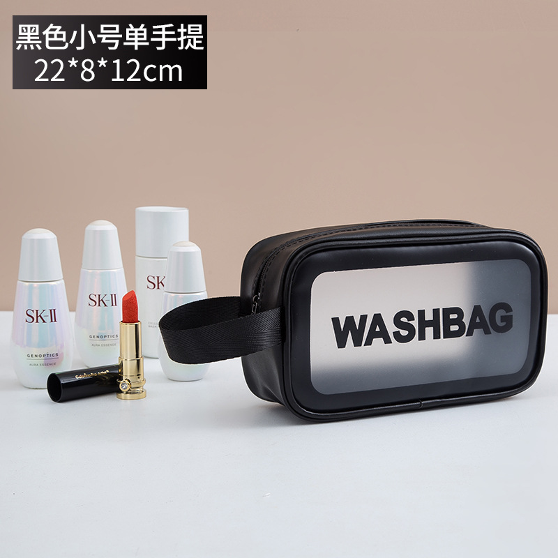 pvc frosted makeup bag simple large capacity bath bag pu waterproof portable toiletry bag portable travel storage bag Item Picture