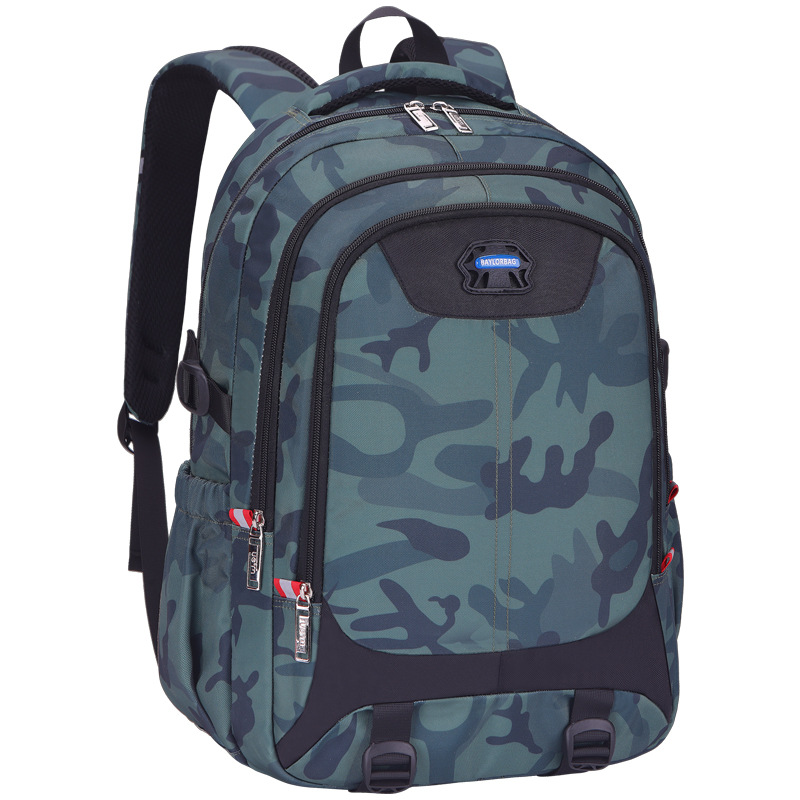 new samouflage style early high school student schoolbag large capacity burden reduction spine-protective backpack large capacity adult travel Item Picture