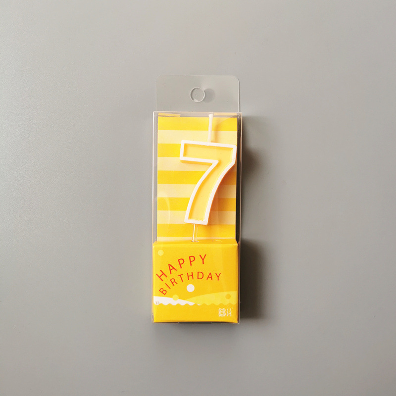 candy color digital candle birthday cake decoration candle children baby full-year creative color birthday candle Item Picture