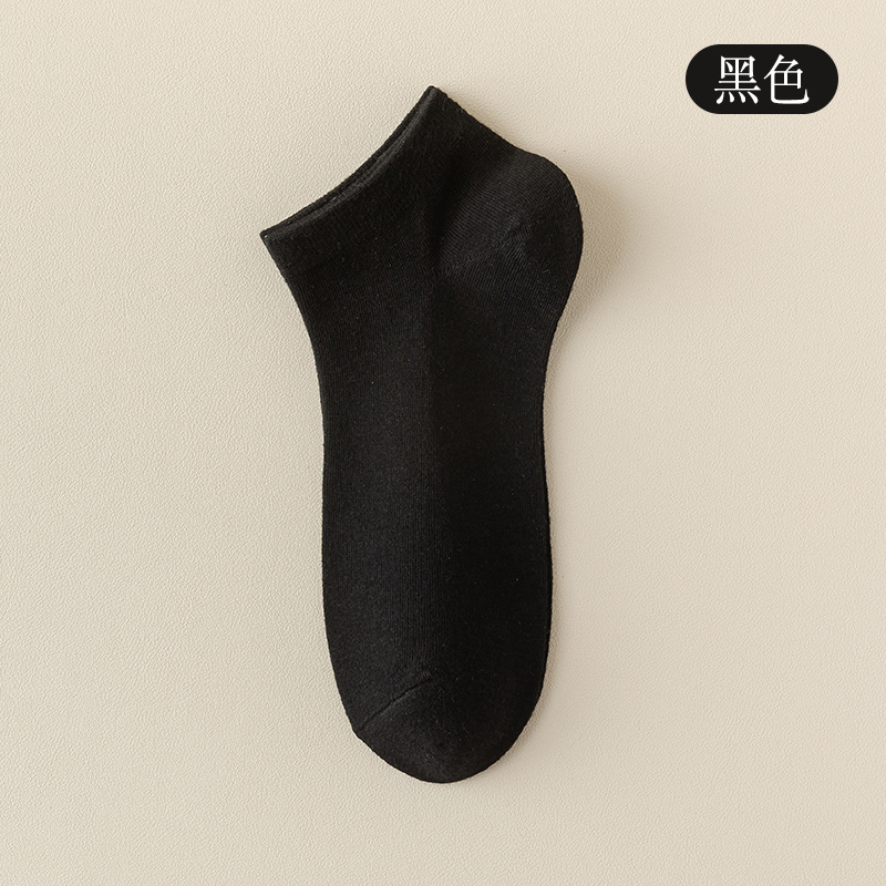 socks women's socks spring and summer thin pure color all-matching tight female cotton socks deodorant and sweat-absorbing breathable women's boat socks wholesale Specification drawing